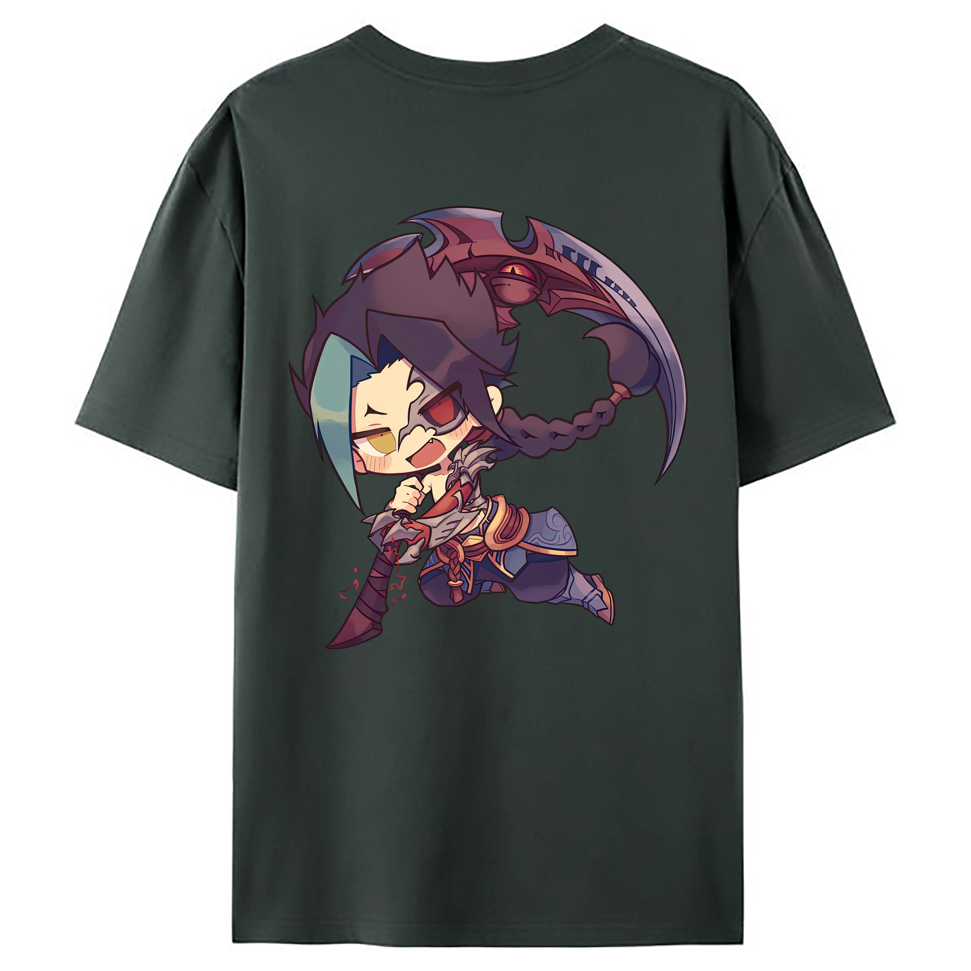 （画像用） リーグ・オブ・レジェンド League of Legends LOL 綿100％ メンズ半袖Tシャツ（バックプリント） 通気性